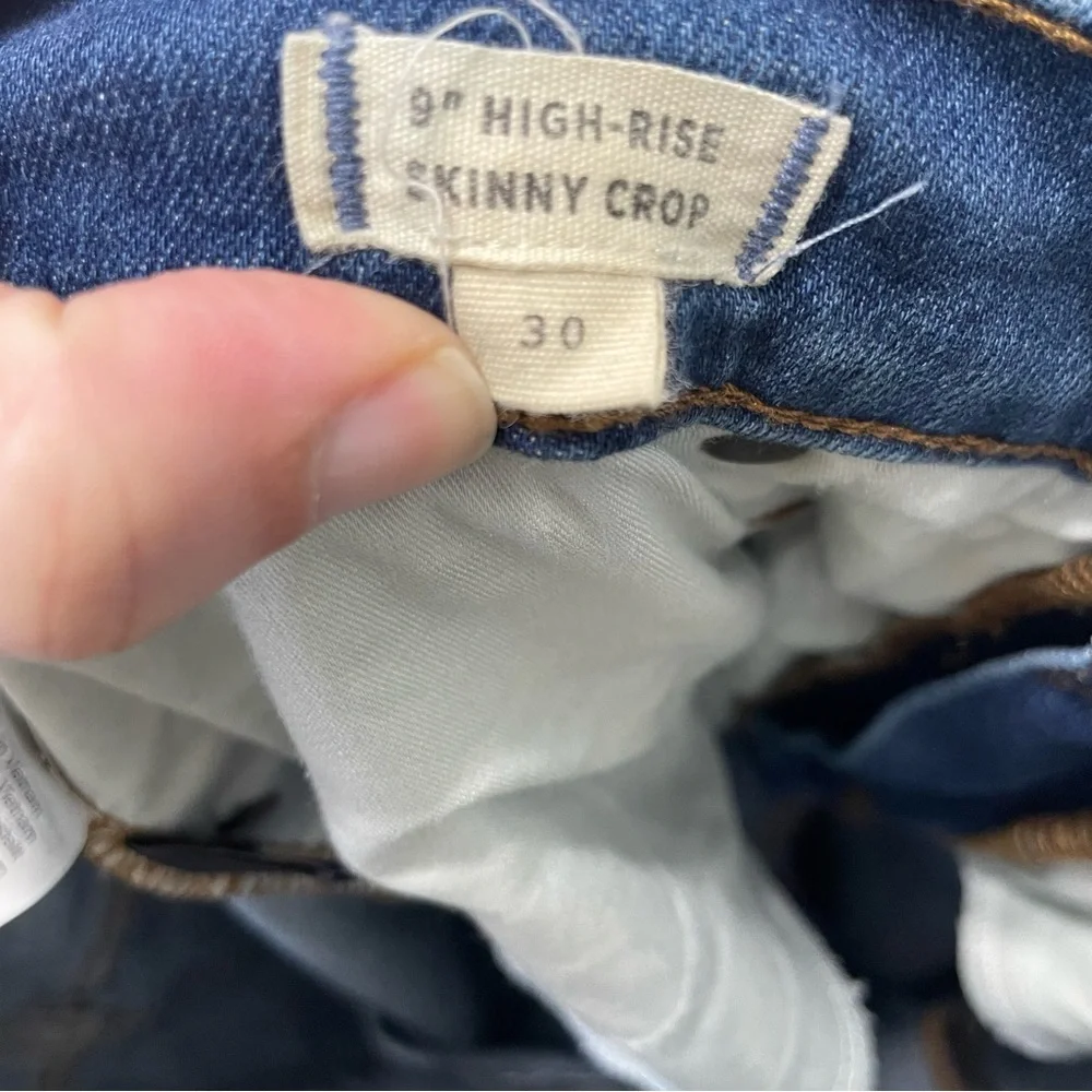 Madewell 9" Mid-Rise Skinny Crop Jeans in Delmar Wash: Eco Edition size 30 - Picture 12 of 13